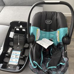 NEW Evenflo NurtureMax Infant Car Seat with Base (4-22 lbs)