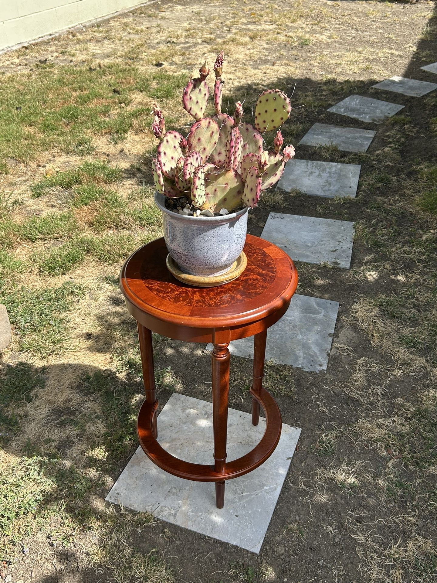Wood Plant Stand Accent Table