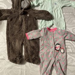 3pc Newborn Girls Bodysuit Baby 