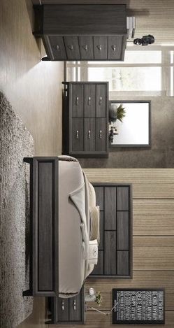 Brand New 4 Pc Queen & Twin & Full & King Size Bedroom set (Queen and King Bed Frame, dresser, mirror, nightstand)