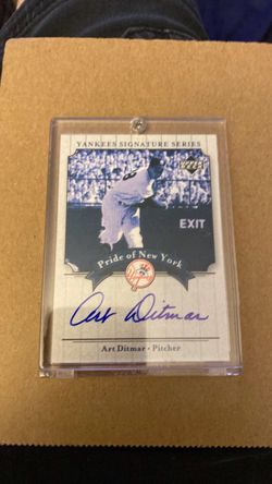 Art Ditmar Upper Deck Yankees Signature Series Auto Card