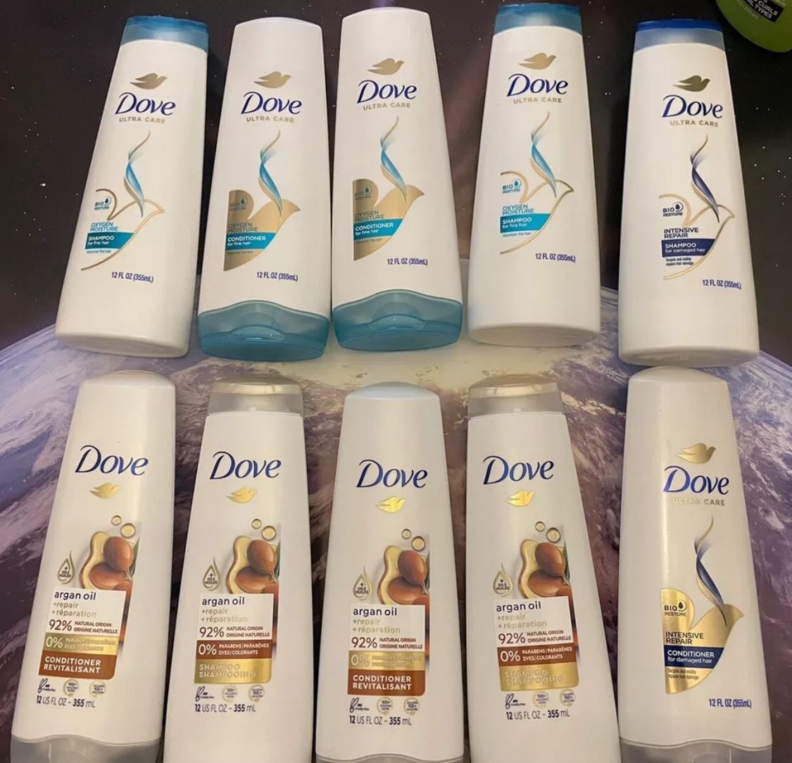 10 Bottles (5set) DOVE Shampoo & Conditioner 