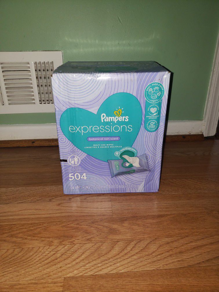 Box Baby Wipes Pampers 9 Bags