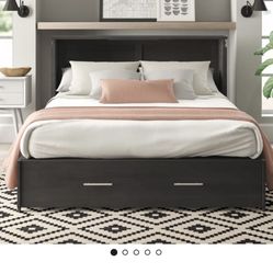 Queen Size Murphy Bed Cabinet with Storage By latitude run