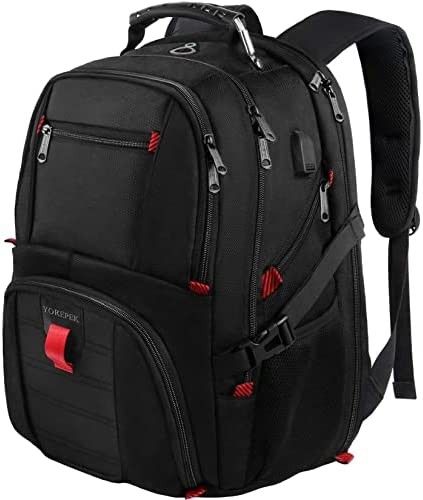 18.4 Laptop Backpack, Extra Large Travel Backpacks with USB Charging Port, Durable Work School Bookb