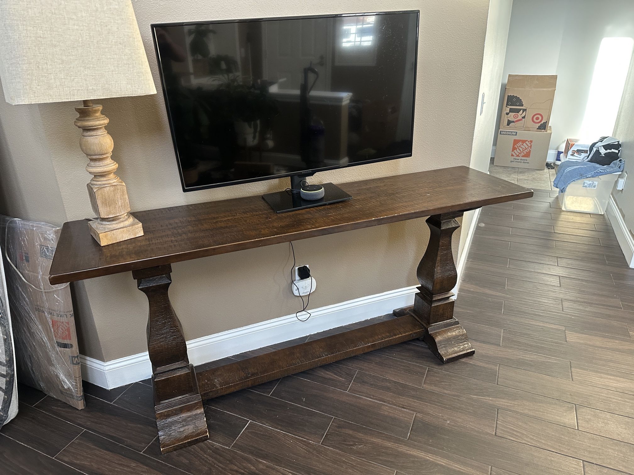 Living Spaces Wood Console Table