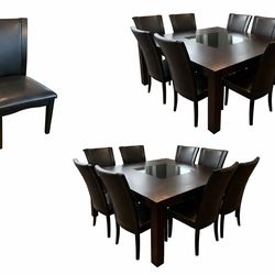 Contemporary Black Walnut Dining Set
