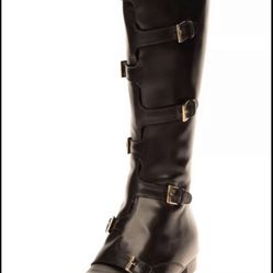 SERGIO ROSSI Leather knee high Boots, Size 5,5 Made in Italy
