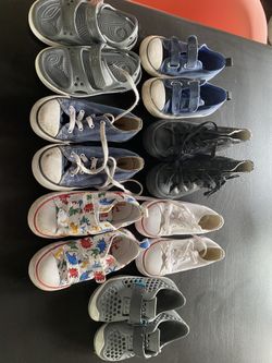 Lot 8 boys Converse Croc Plae Shoe Lot
