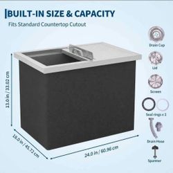 Drop in ice chest for indoor or outdoor Brand new
