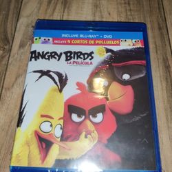 Angry Birds La Pelicula Includes Blu Ray and DVD Factory Sealed Case New. The plastic wrapping is ripped. Sold as is.


