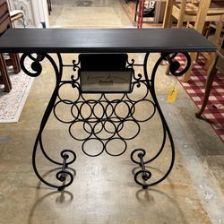 Wrought Iron Wine Table Rack
