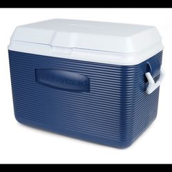 Rubbermaid 48 Quart Ice Chest Cooler, Comfort Grip, Blue