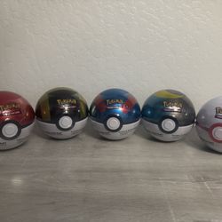 Pokeball Tin lot x5
