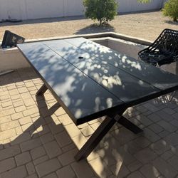 allen + roth Rectangle Outdoor Dining Table 