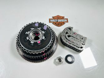 04-22 Harley Sportster LX883/1200/1200X OEM Clutch Basket Assembly w/ Primary Chain & Hardware.A1.OBO. SM9KNT0699