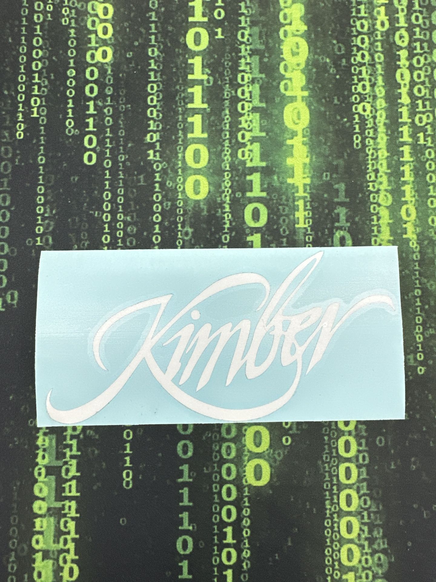 1 White Kimber Sticker 6”