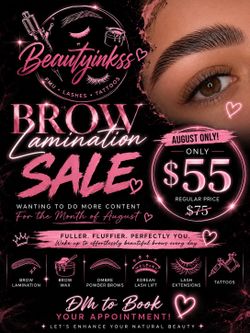 Brow lamination sale