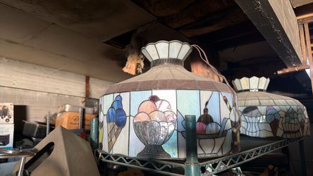 Decorative lights from closed Swensen’s ice cream parlor