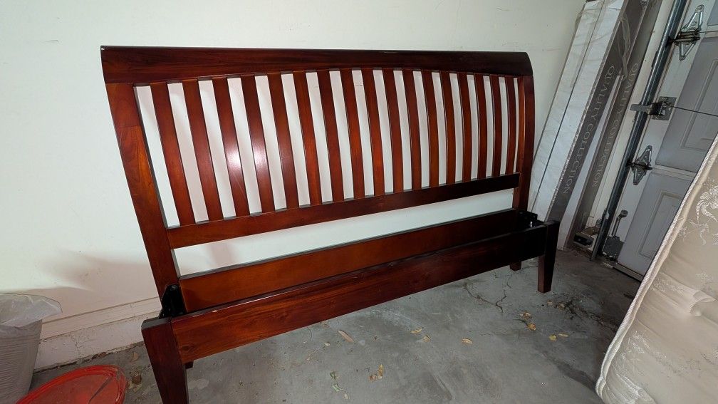Wood Bed Frame, Good Mattress Optional