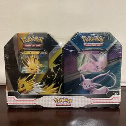 Jolteon and espeon tin