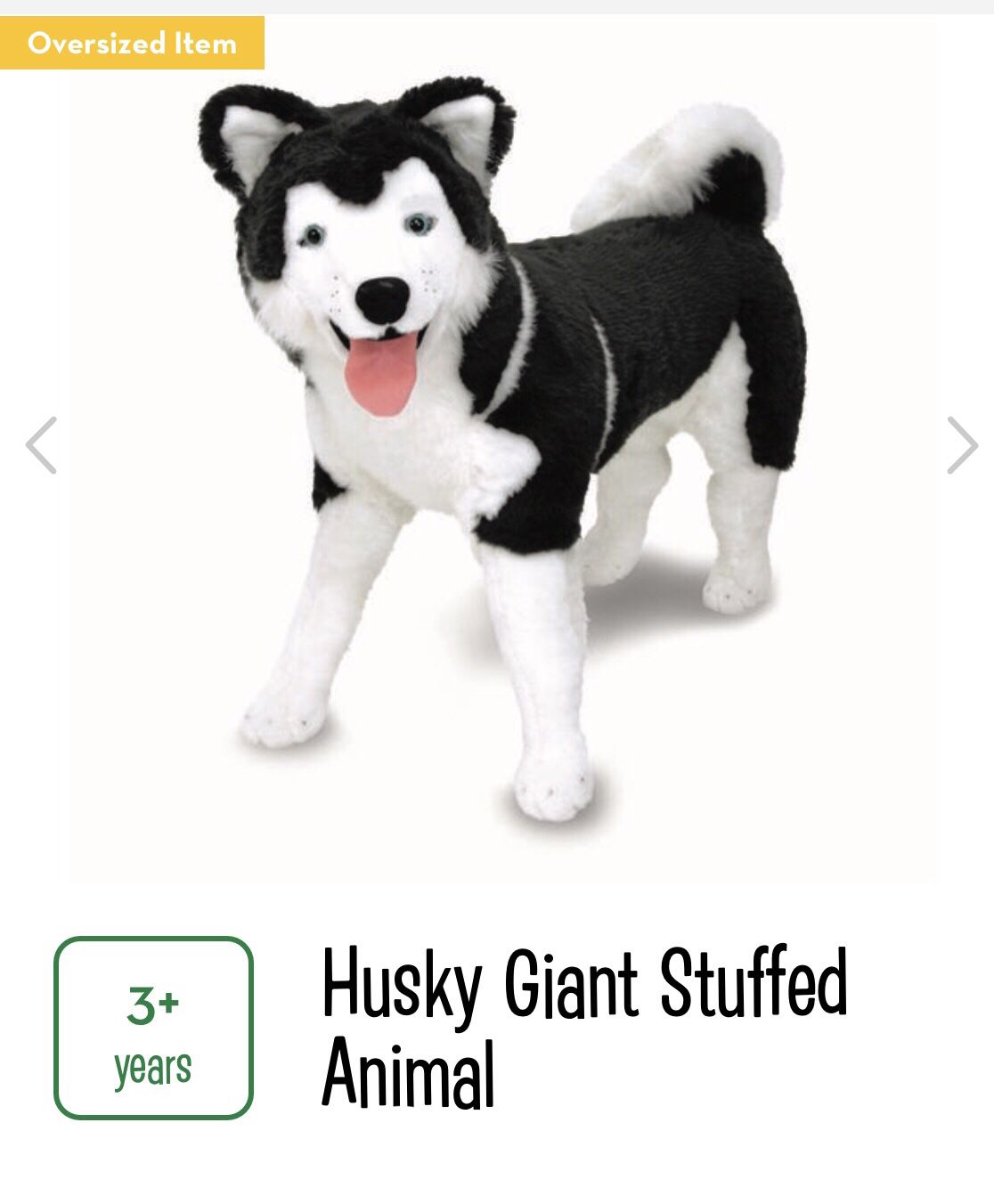Husky giant stuffed animal