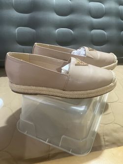 Prada Leather Espadrille Flats