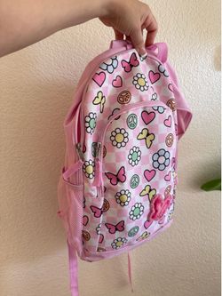 Cute Pink Backpack + Matching Lunch Bag Set for Girls