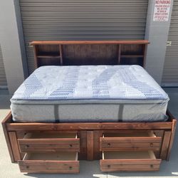 Full Size Bed Frame With Mattress 