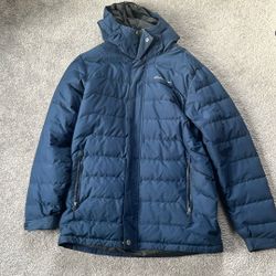 Eddie Bauer Men’s Winter Jacket – Medium – Blue Puffer Coat