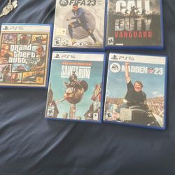 Ps5 Games (GTA 5, Saints Row, Madden 23, FIFA 23, Call Of Duty Vanguard)