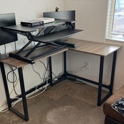 Office Desk And Sit/stand Desk Topper 