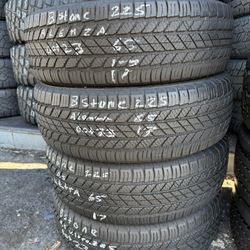 Set Of 4 Used Bridgestone Alenza 225/65/R17