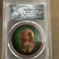 2025 - Gem BU Graded Molon Labe Copper 1oz