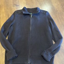Woman’s Lauren by Ralph Lauren 100% cotton zipper cardigan
