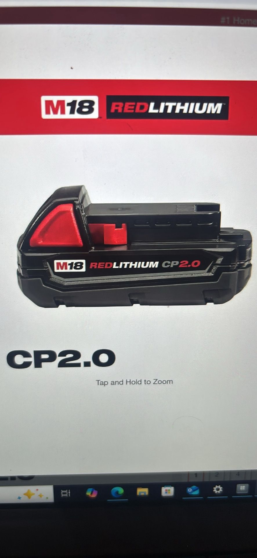 Milwaukee M18 Lithium Ion Battery 2.0 Ah
