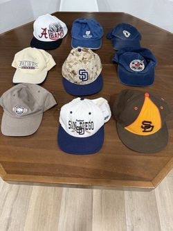 San Diego Padres Hats Lot – MLB Baseball Caps (9 Hats)