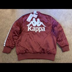 KAPPA Banda Bawer Track Bomber Jacket Burgundy Men’s Size Large
