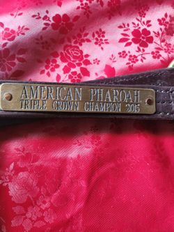 American Pharoah 2015 Triple Crown Champion Leather halter