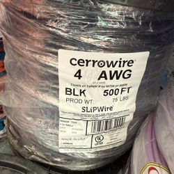 #4 500ft THHN Stranded Copper Wore New Roll 