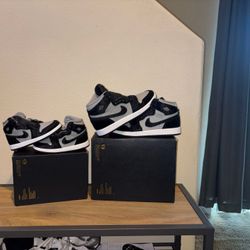 Jordan 1’s / Black & Grey / 2Y/8C  