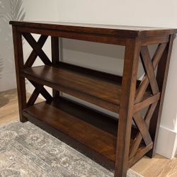 Wood Bookcase / Console Table 