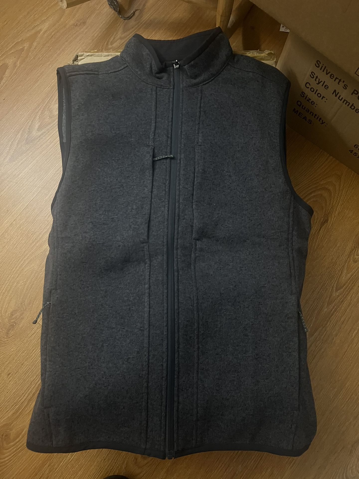 Grey Zip Up Sweater Vest