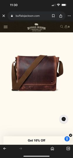 Buffalo Jackson Leather Messenger Satchel