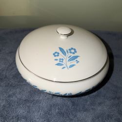 Vintage Round Covered Vegetable Server in the Symphony in Blue by Fine China of Japan