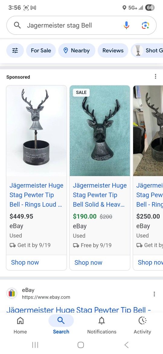 Jagermeister Stag Bell New In Box
