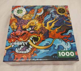 Kabuki Red Dragon Jigsaw Puzzle New And Sealed