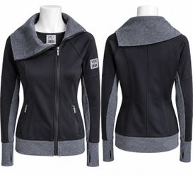 Victoria’s Secret VSX Sport Women’s Small Full Zip Athletic Jacket Black Gray