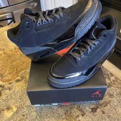 NEW MENS JORDAN 3 RETRO BLACK CAT 2025 SIZE 10.5 12 SHOES