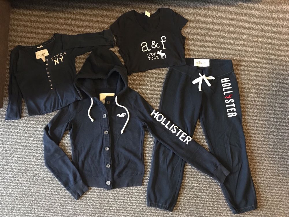 GREAT Women Hollister And Abercrombie & Fitch Sweatshirt Hoodie Jacket Track Pants Top Long Sleeves Short T-shirt
